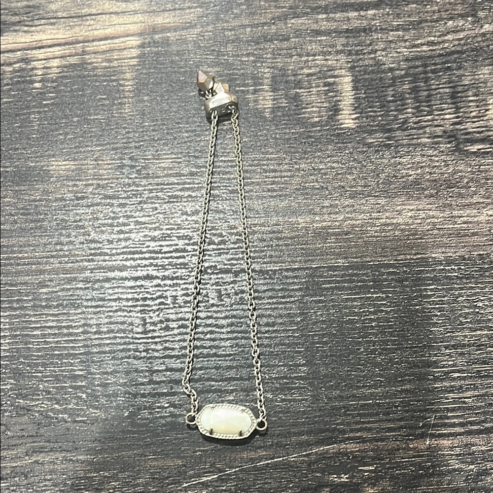 Kendra Scott Silver White Stone Bracelet